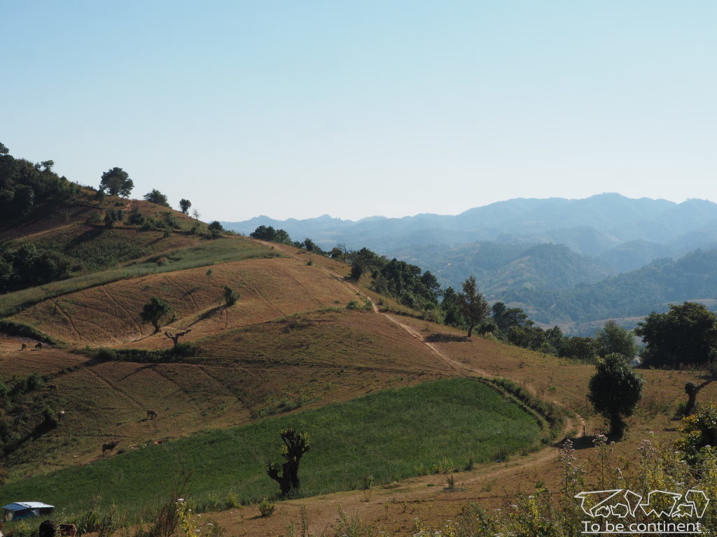 Krajobraz pierwszego dnia trekkingu z Kalaw.